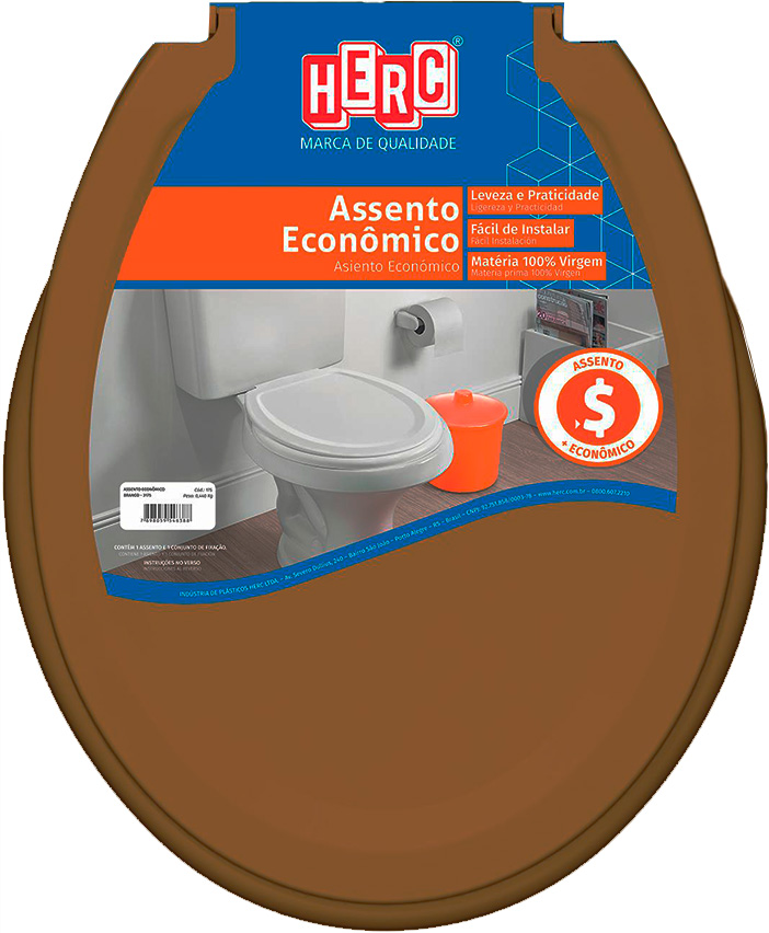 Assento Plast Oval Ocre