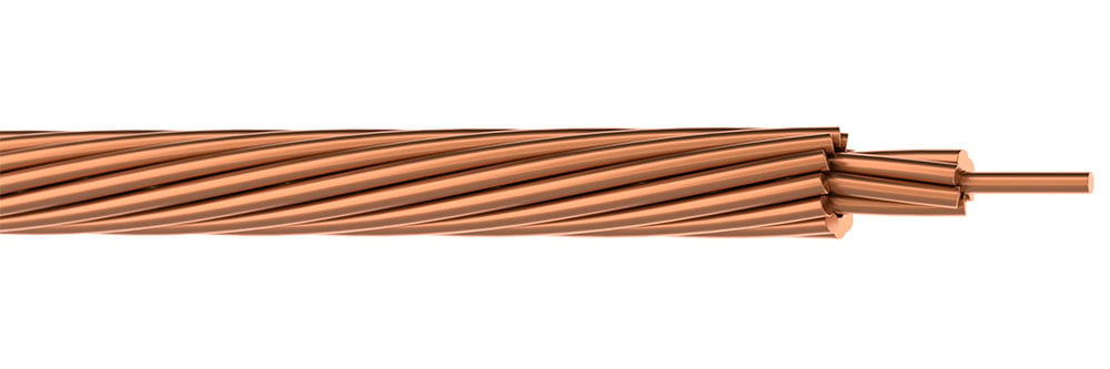 Cordoalha  70mm Cobre Nu 19f