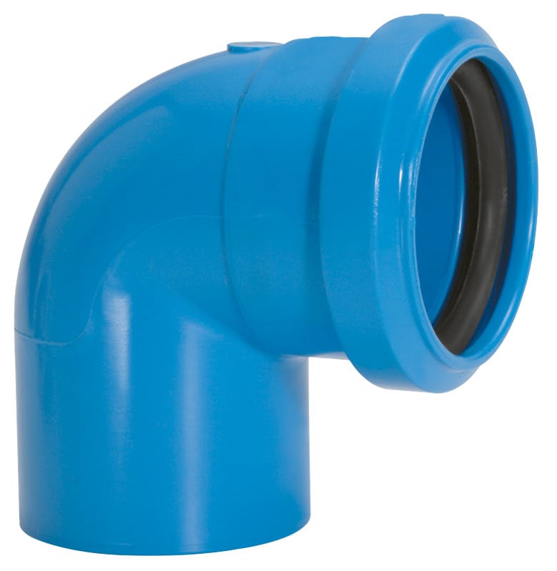 Joelho Esgoto 90  38mm Az C/Anel Ved