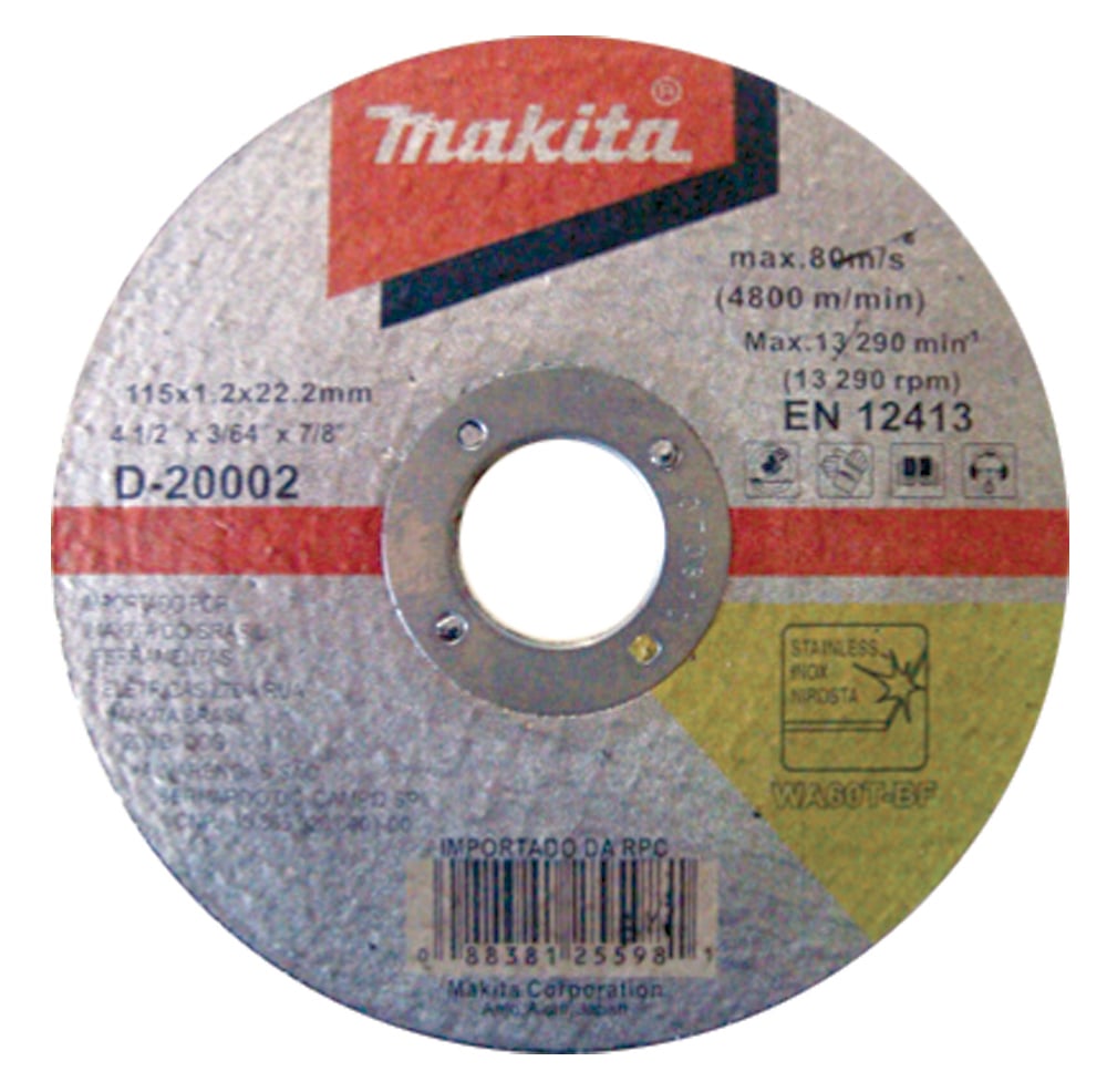 Disco De Corte  4.1/2x3/64x7/8”  Inox