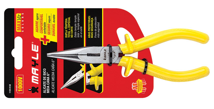 Alicate Bico Meia Cana Reto 6” 1000v