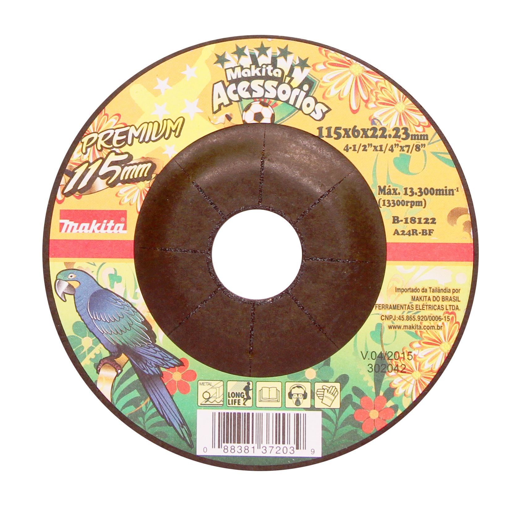 Disco De Desbaste 9x1/4x7/8” Metal