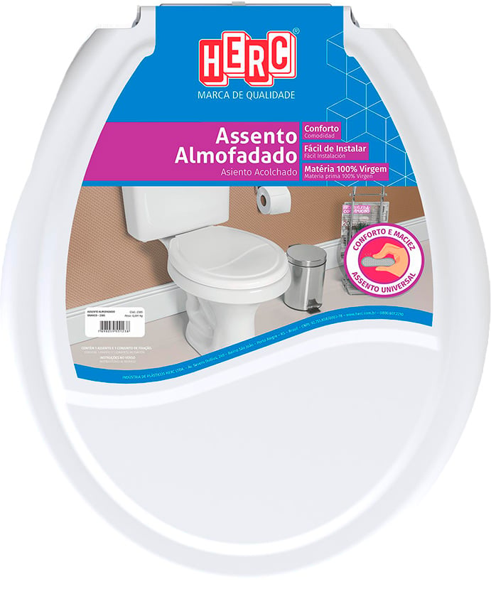 Assento Plast Almof Oval Br