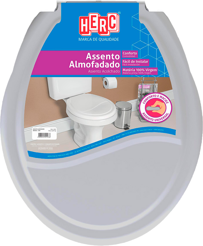 Assento Plast Almof Oval Cz Claro