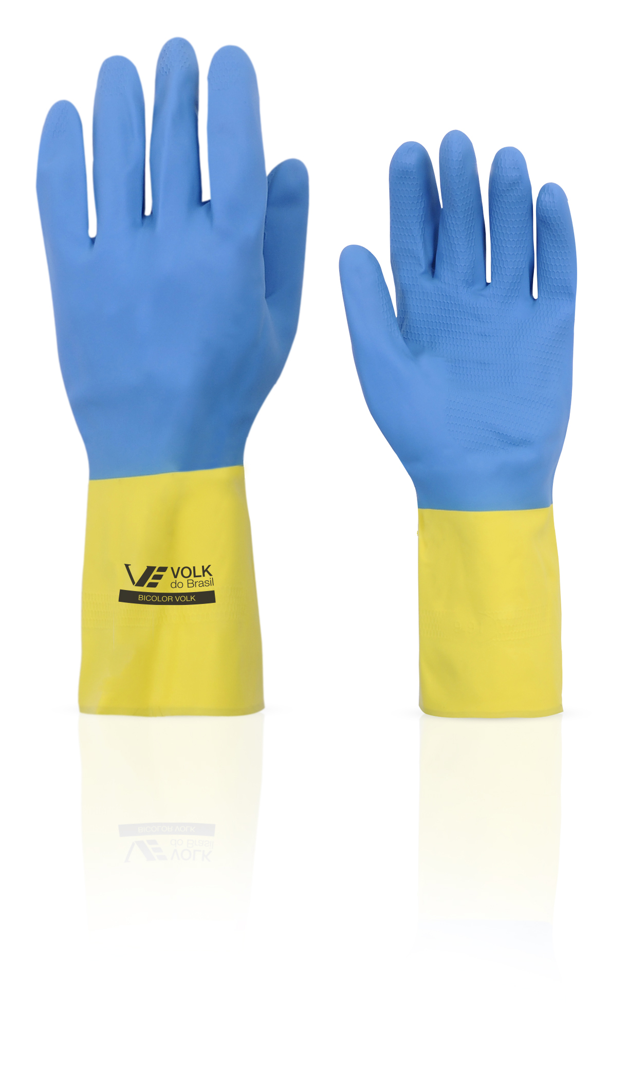 Luva P/Mao Latex Neoprene Az/Am Slim M