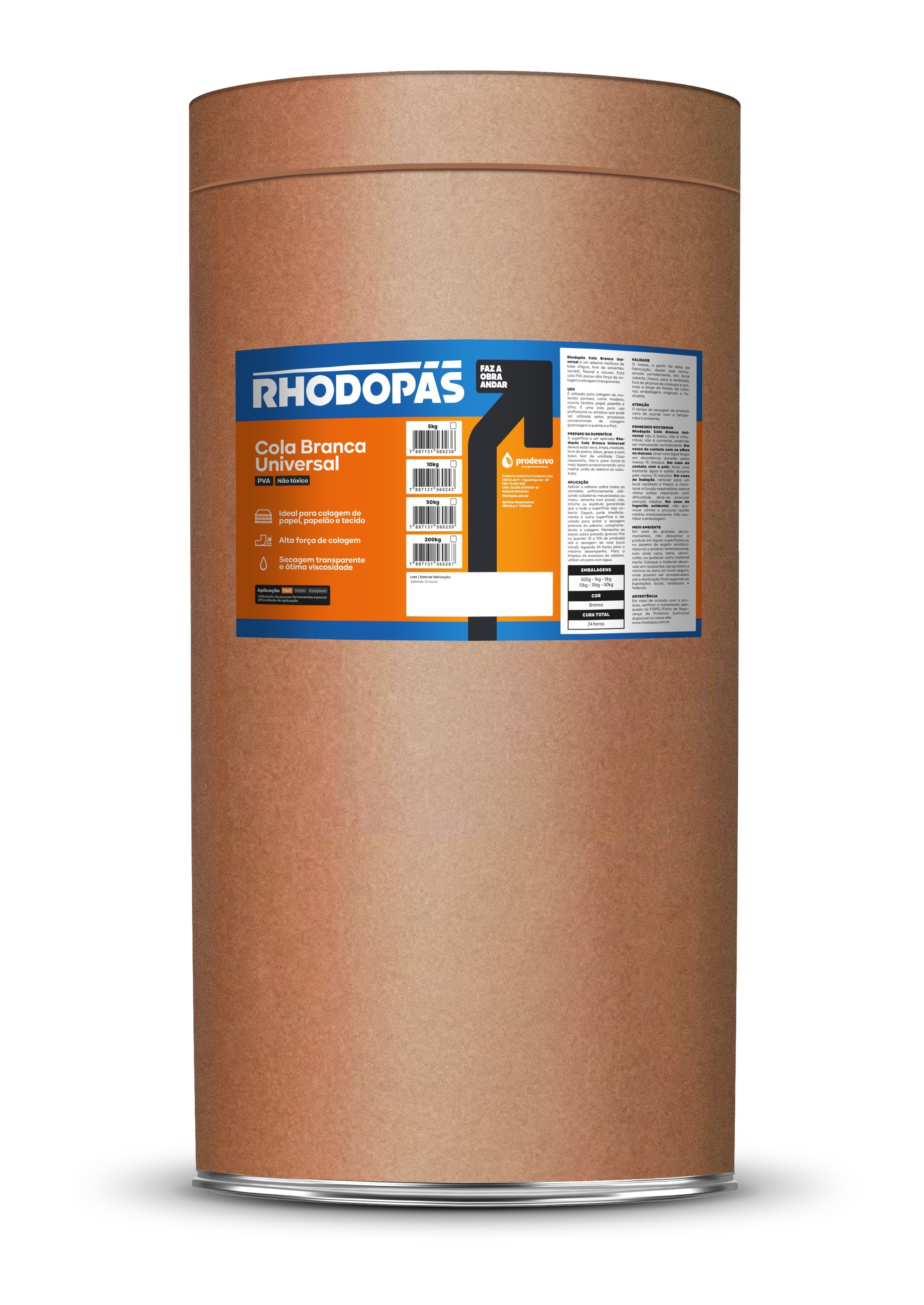 Cola Branca 10kg Universal Rhodopas 