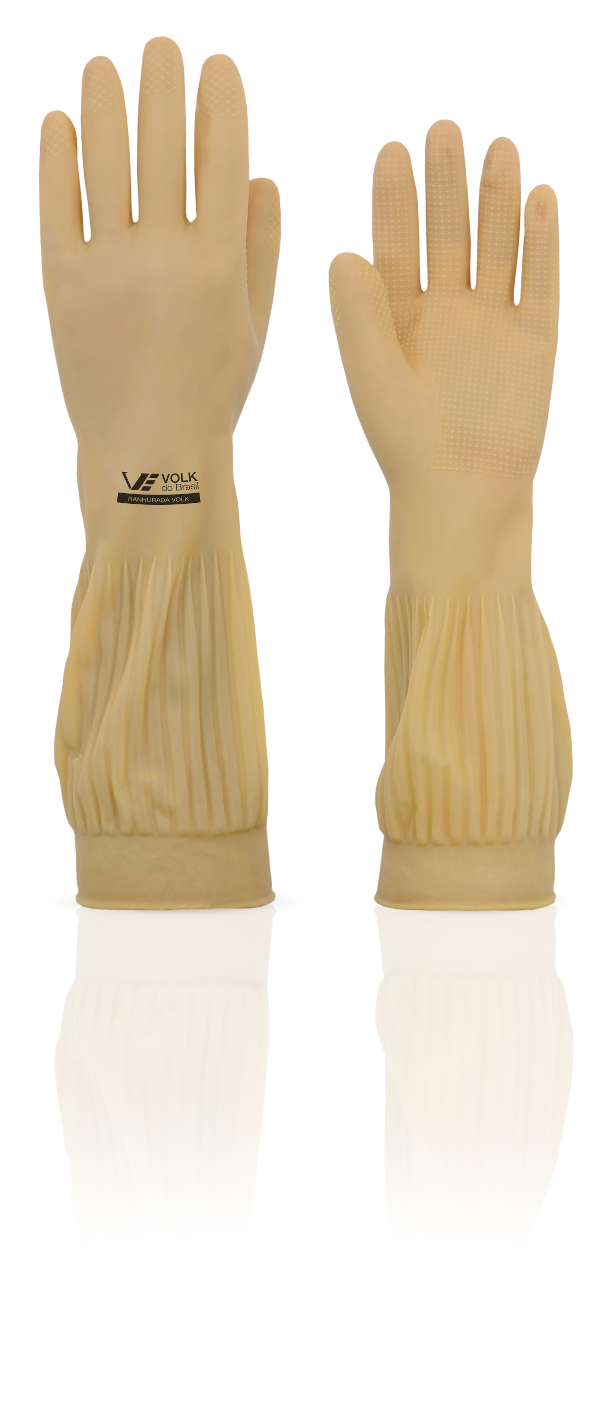 Luva P/Mao Latex Ranhurada Antid Eg