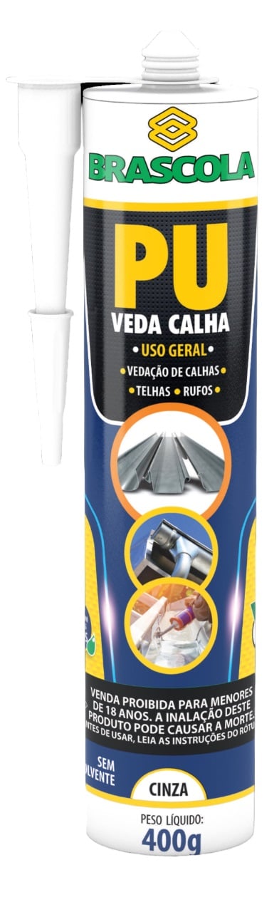 Veda Calha Pu Plus Cinza 400gr