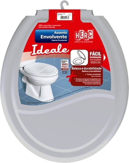 Assento Plast Oval Cz Claro Ideale 