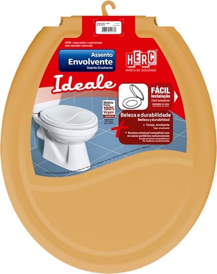 Assento Plast Oval Caramelo Ideale 