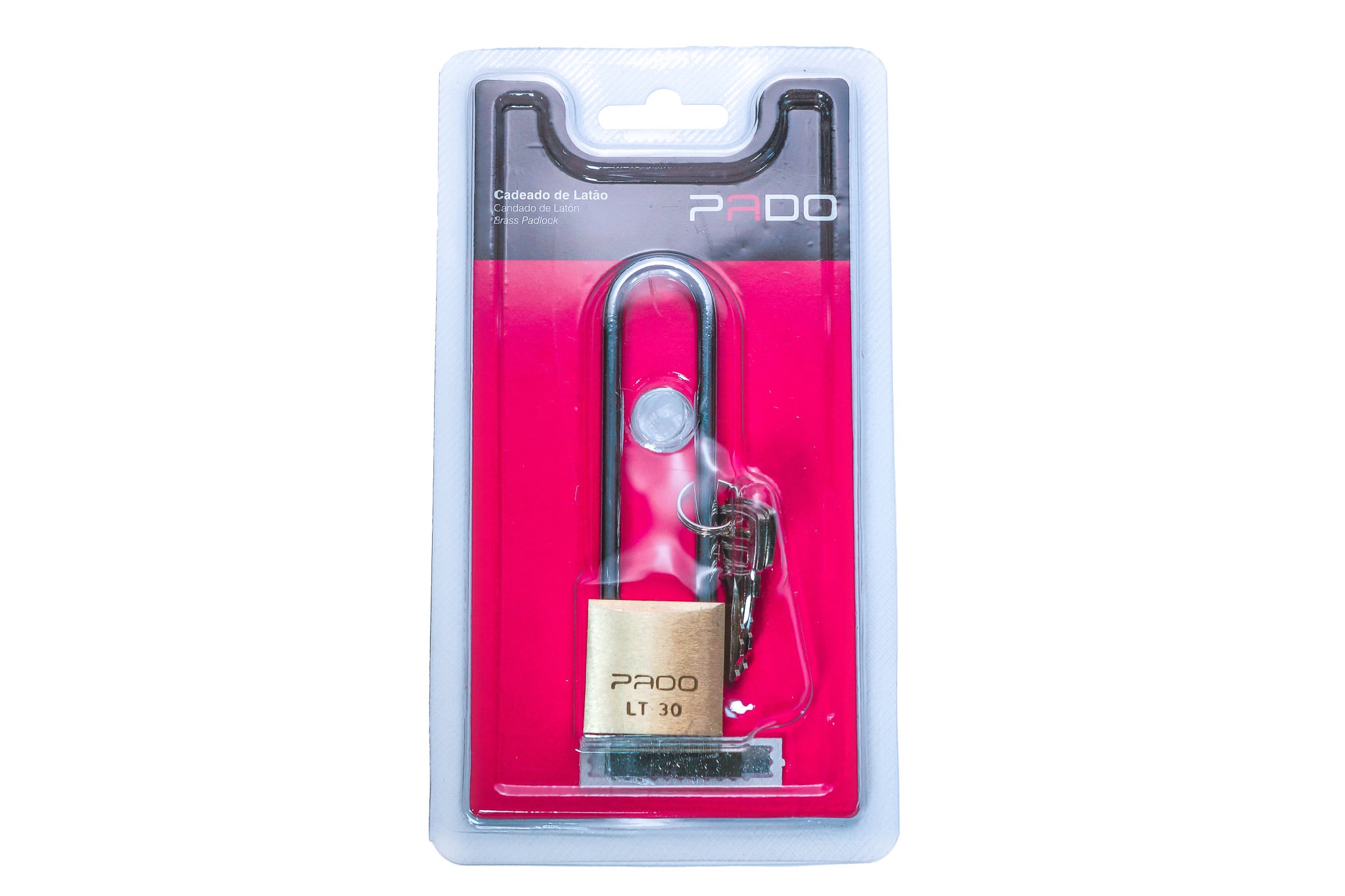 Cadeado Latao Haste Long 30x75mm Blist