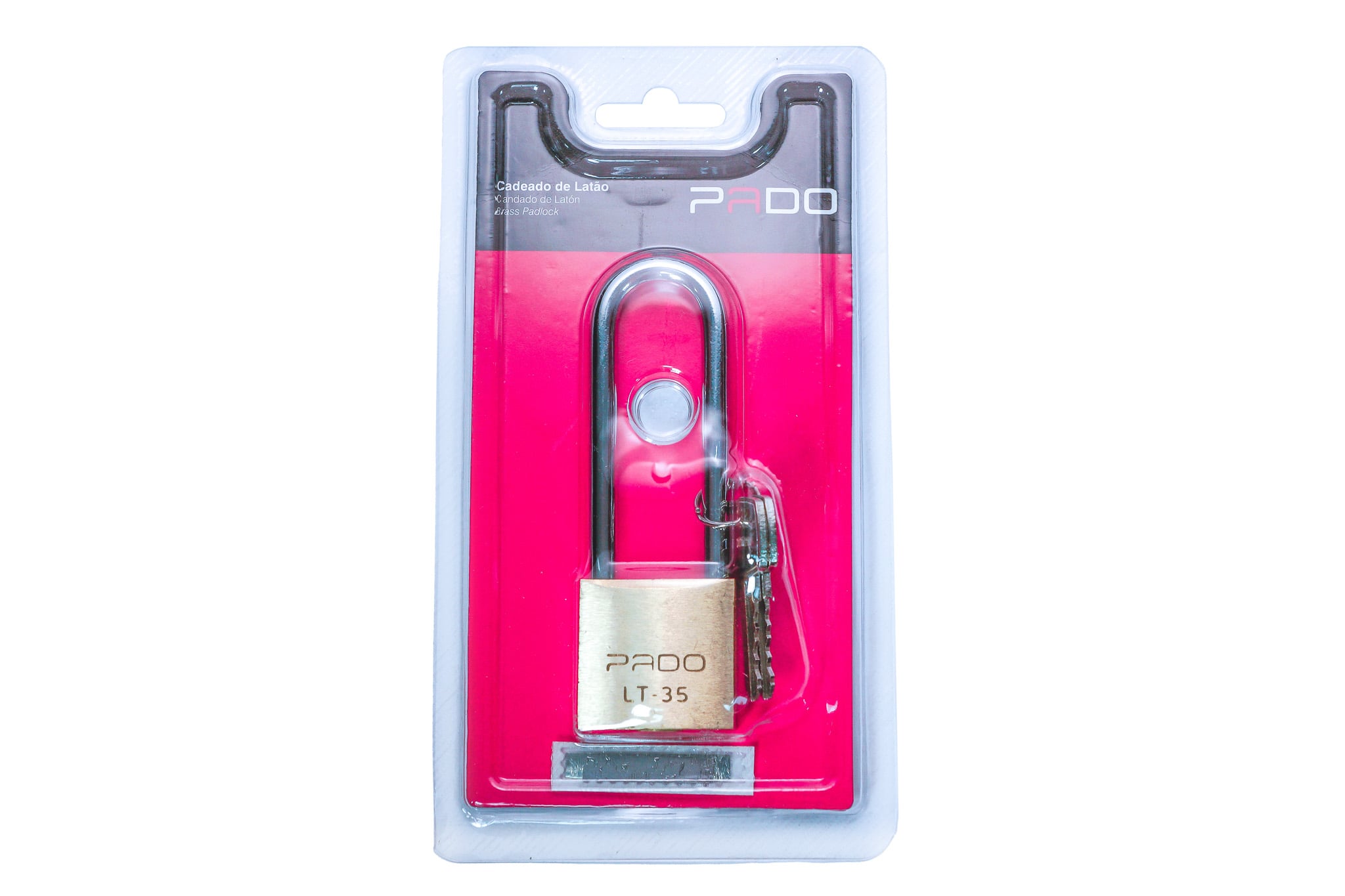 Cadeado Latao Haste Long 35x75mm Blist