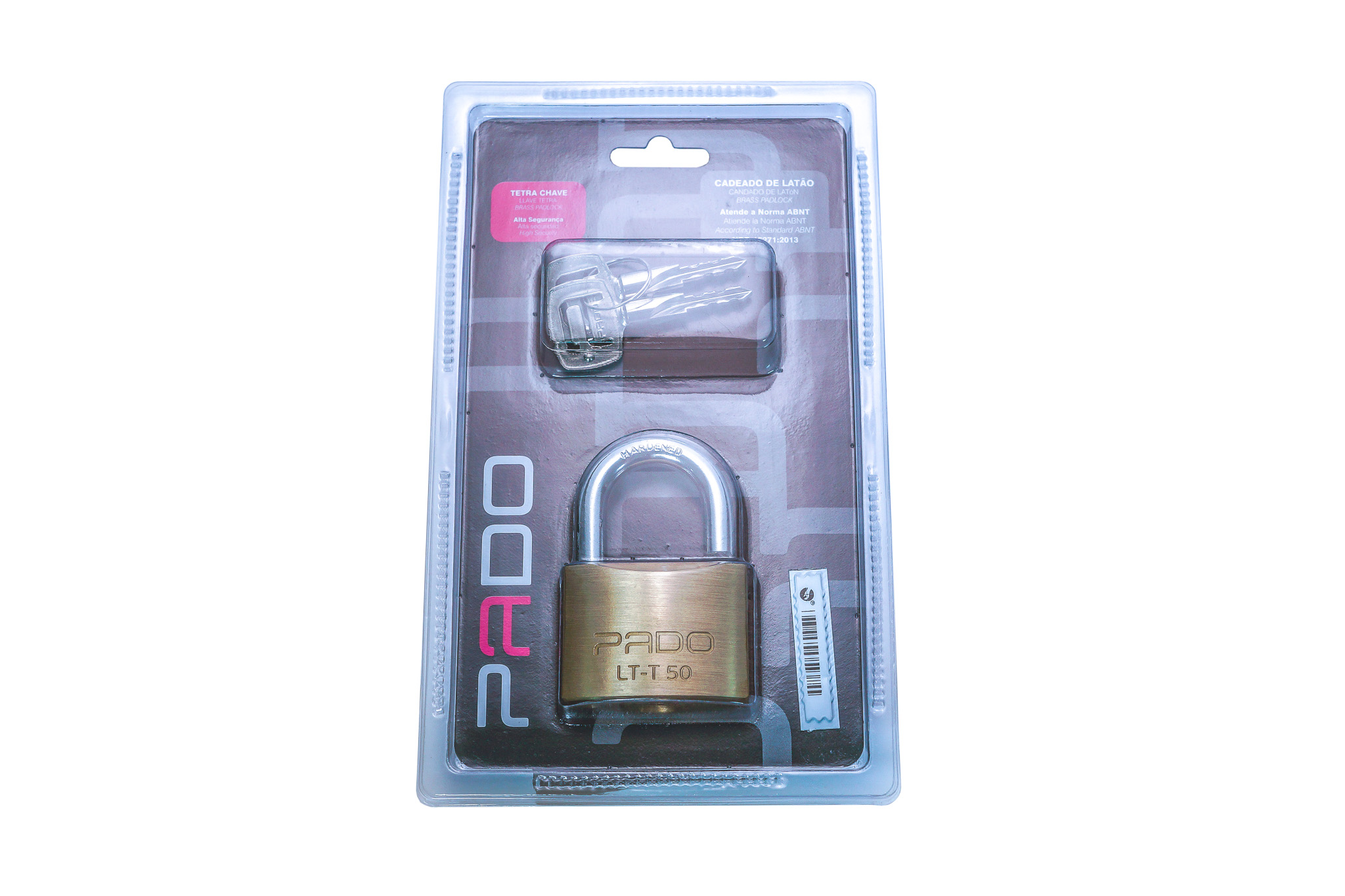 Cadeado Latao Tetra 50mm Blist