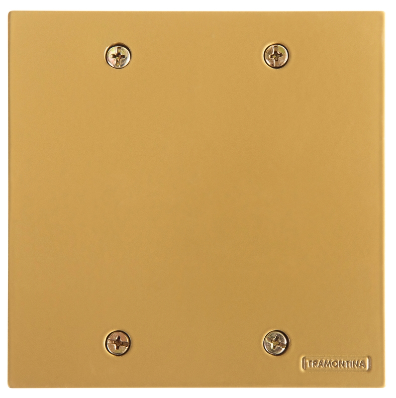 Placa Piso 4x4 Alum Cega Dourada