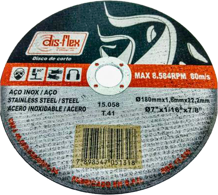 Disco De Corte  7x1/16x7/8” Inox