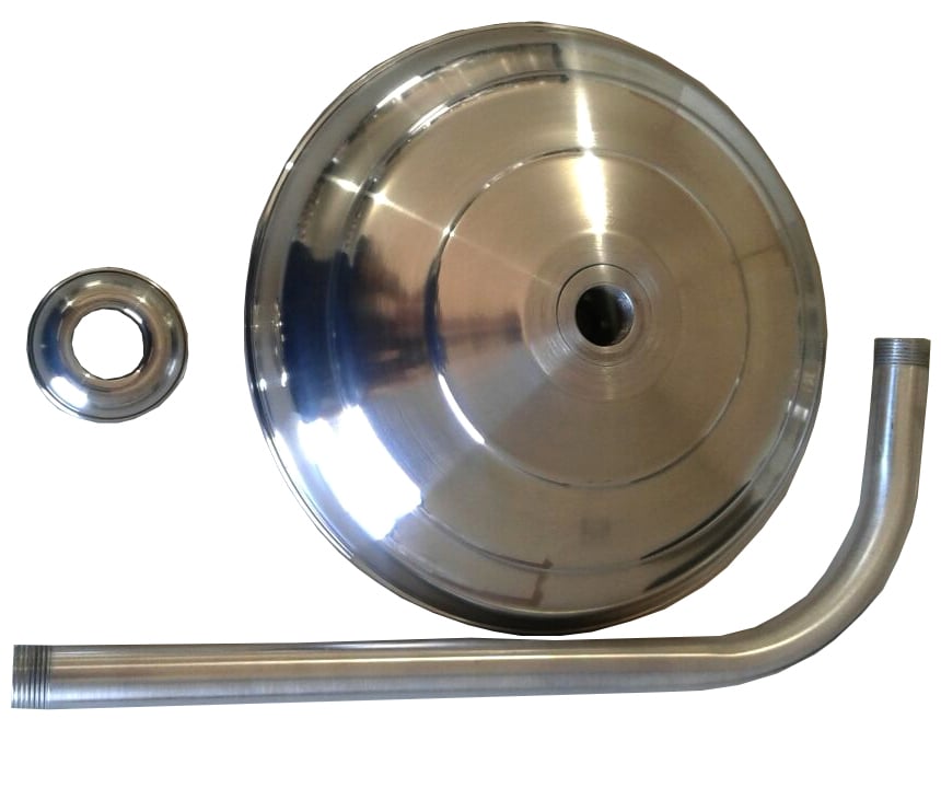 Chuveiro C/Braco 8” De 3/4” Alum Cr