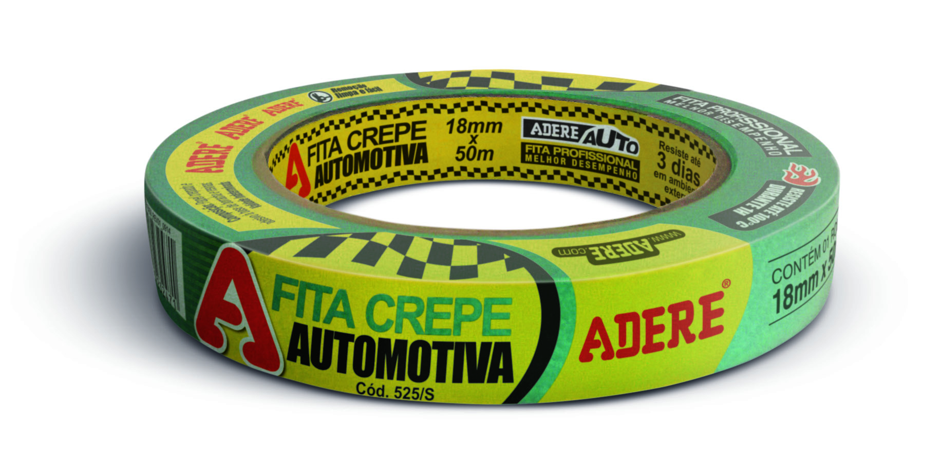 Fita Crepe 18mmx50mt Vd Automotiva