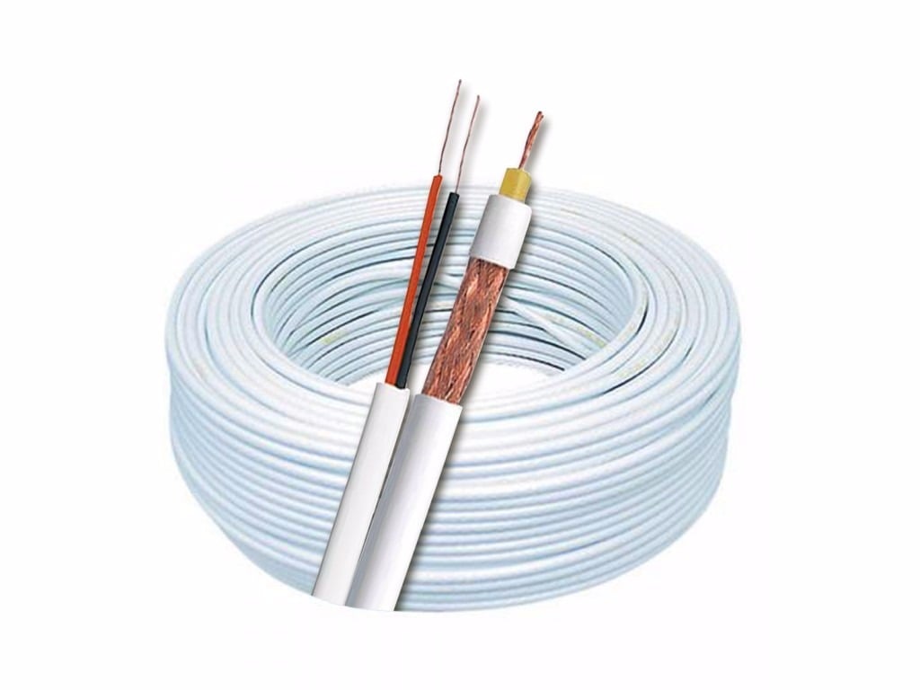Cabo Coaxial Cftv Bip 80% 4mm Br 100m