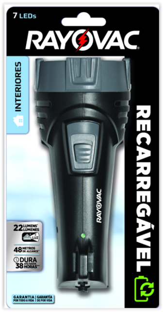 Lanterna 07 Leds Recarregavel