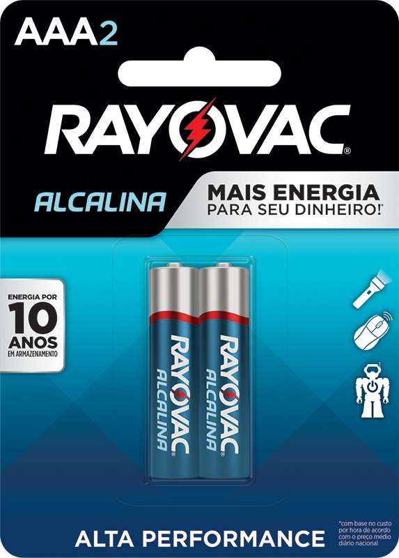 Pilha Alcalina Aaa Palito C/2pc