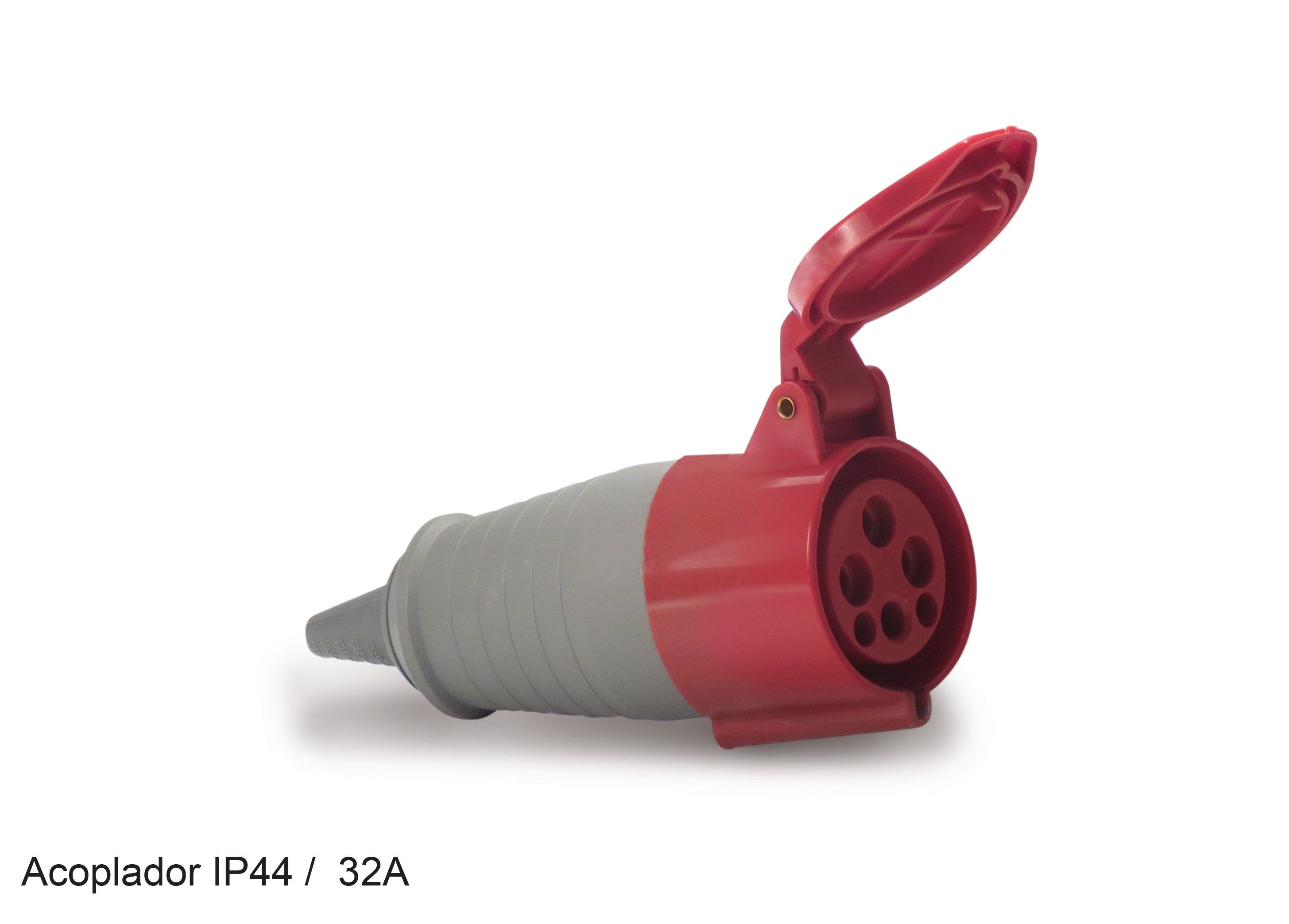 Acoplamento Ind 2p+T 32a 380v Verm