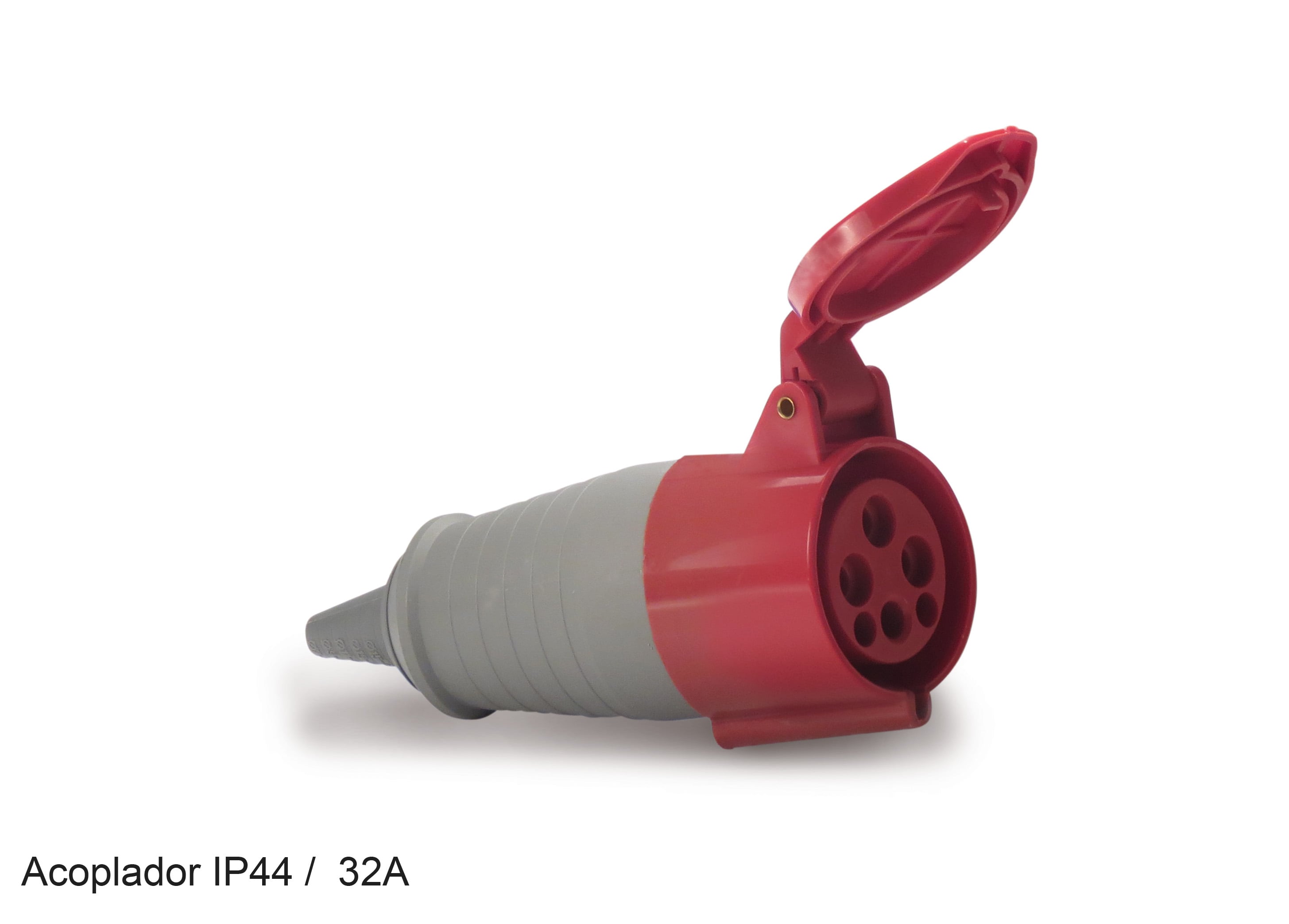 Acoplamento Ind 3p+T 32a 380v Verm