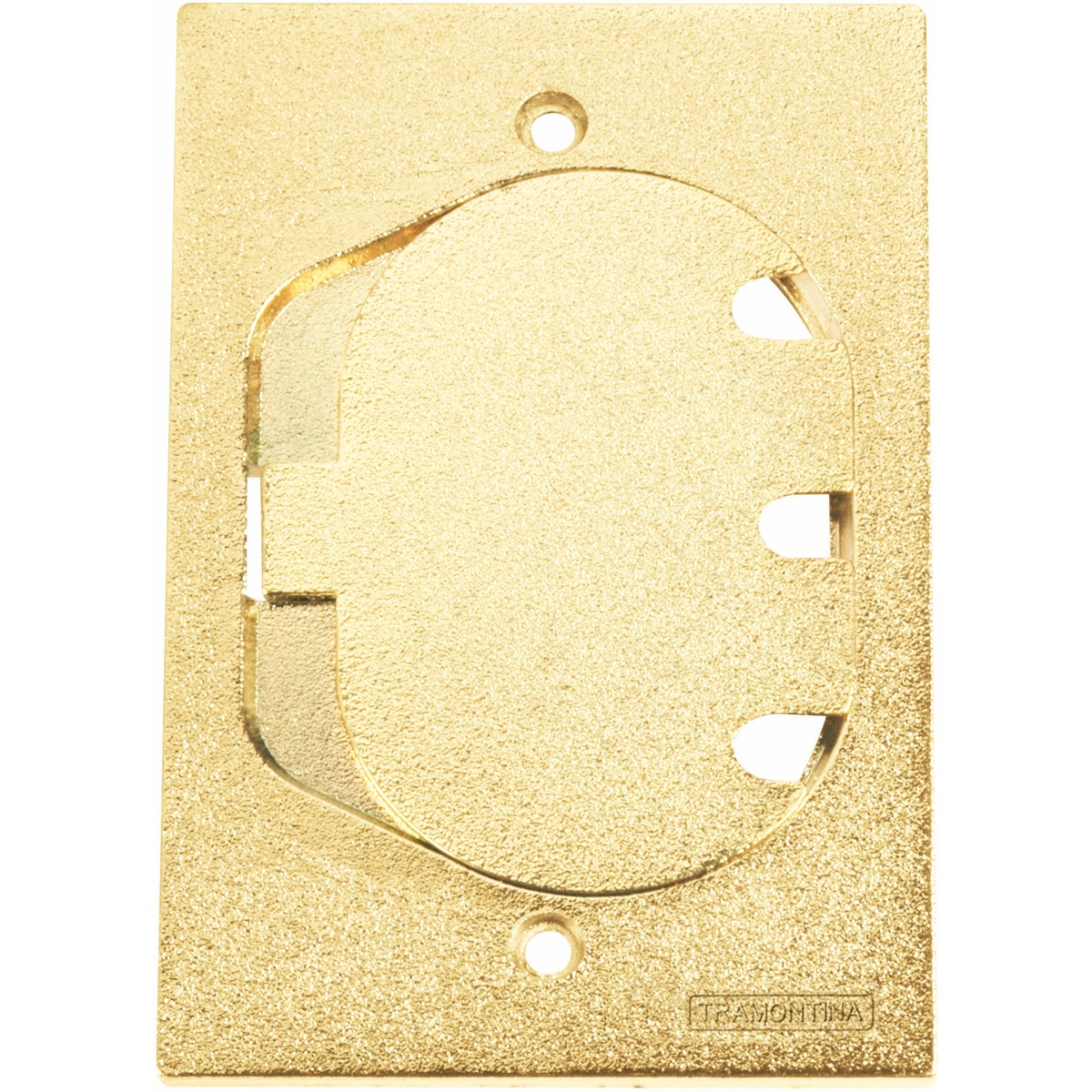 Placa Piso 4x2 Alum 3 Saidas Rj Dourada