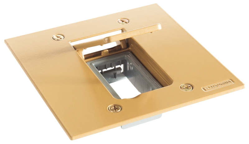 Placa Piso 4x4 Alum 1 Saida Mod Dourada