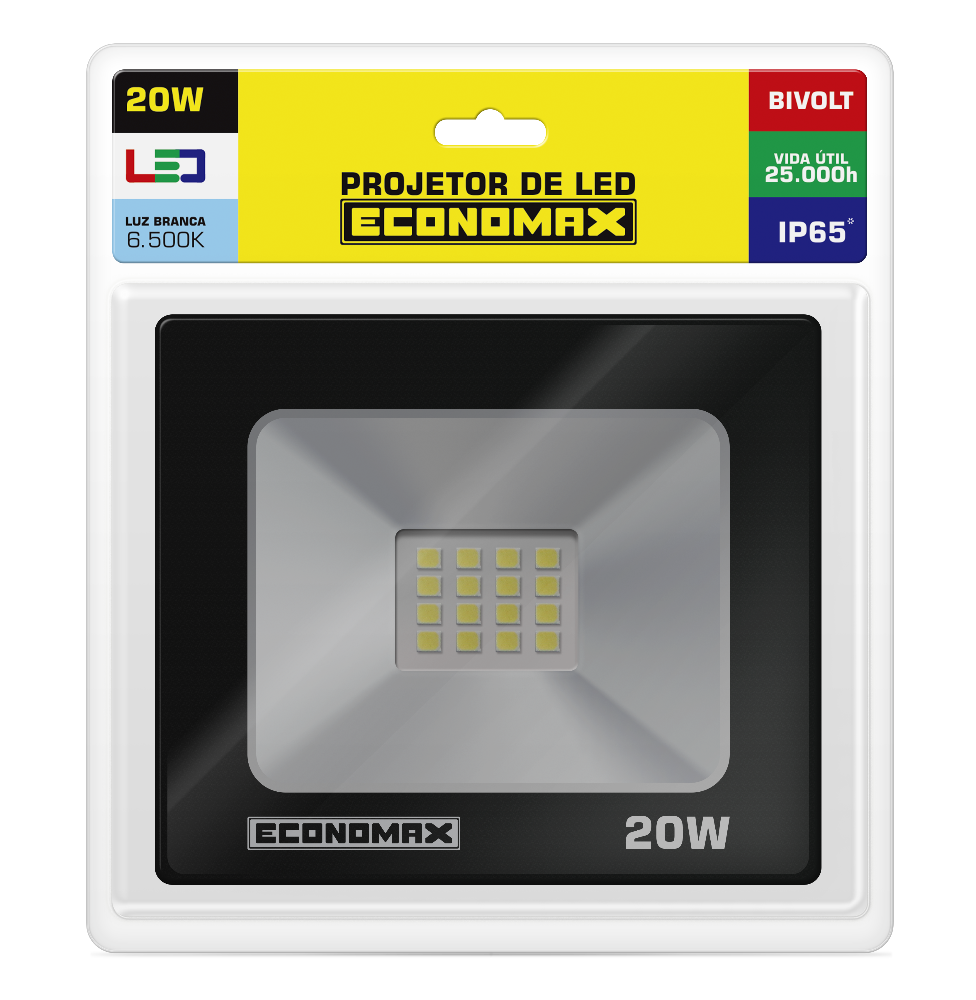 Refletor Led Pt  20w 6,5k
