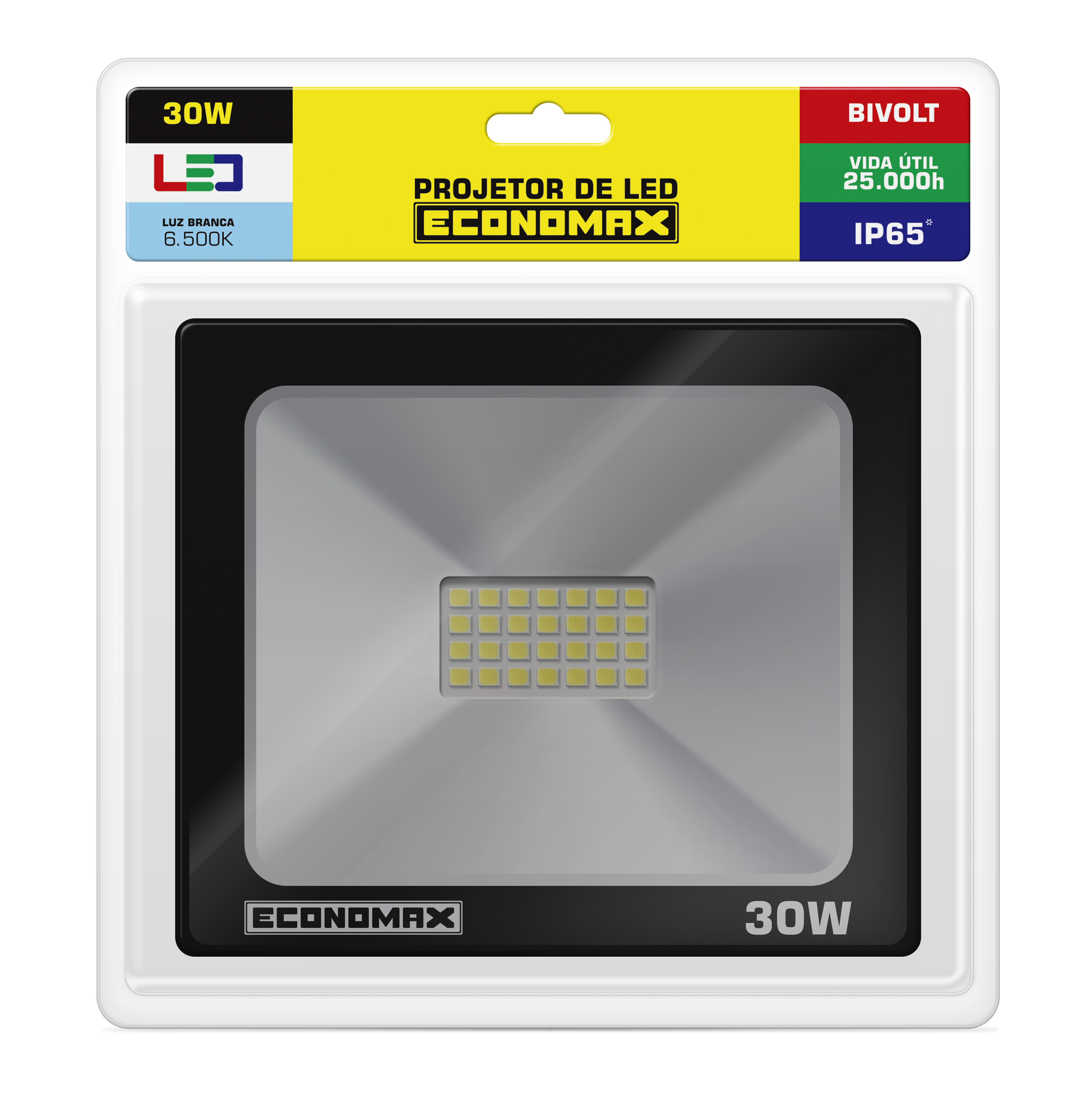 Refletor Led Pt  30w 6,5k