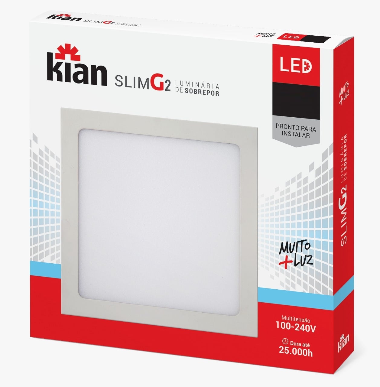 Painel Led Sob Quad 16,8cm 12w 3k Br