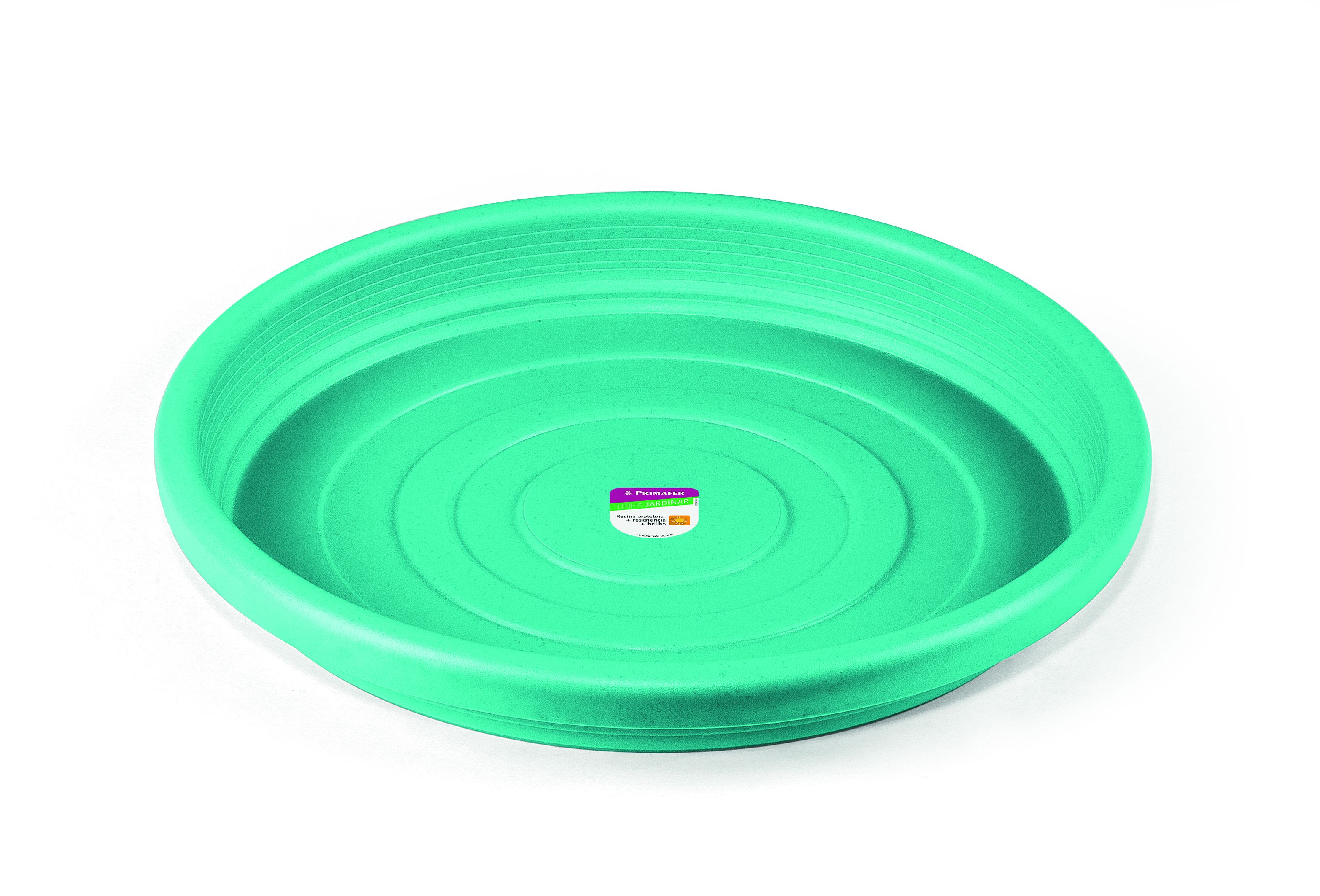 Prato P/Vaso Jard Plast 17cm Turquesa