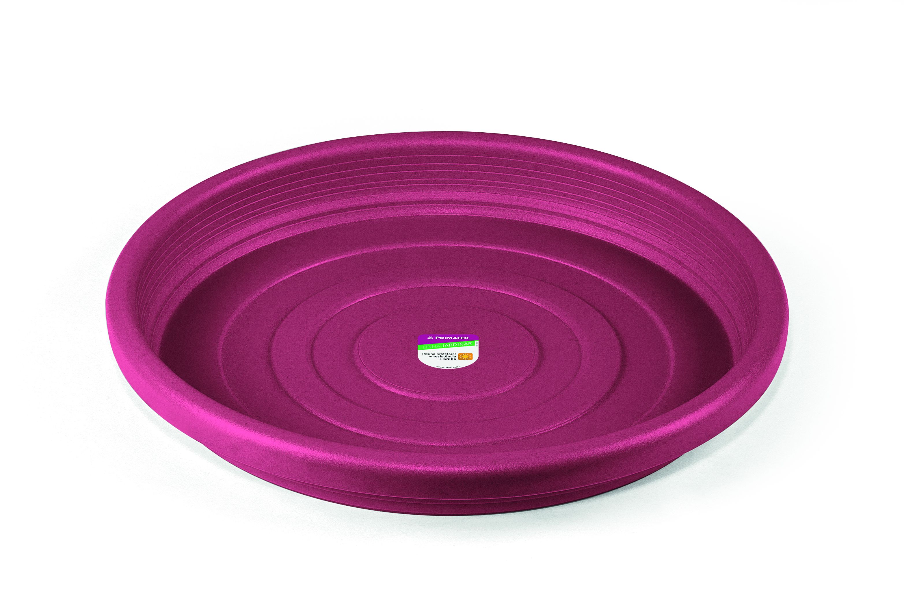 Prato P/Vaso Jard Plast 17cm Bordo