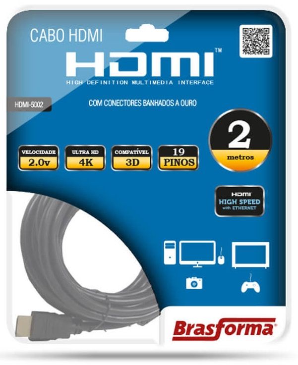 Cabo Hdmi 4k 2mt 2.0 3d