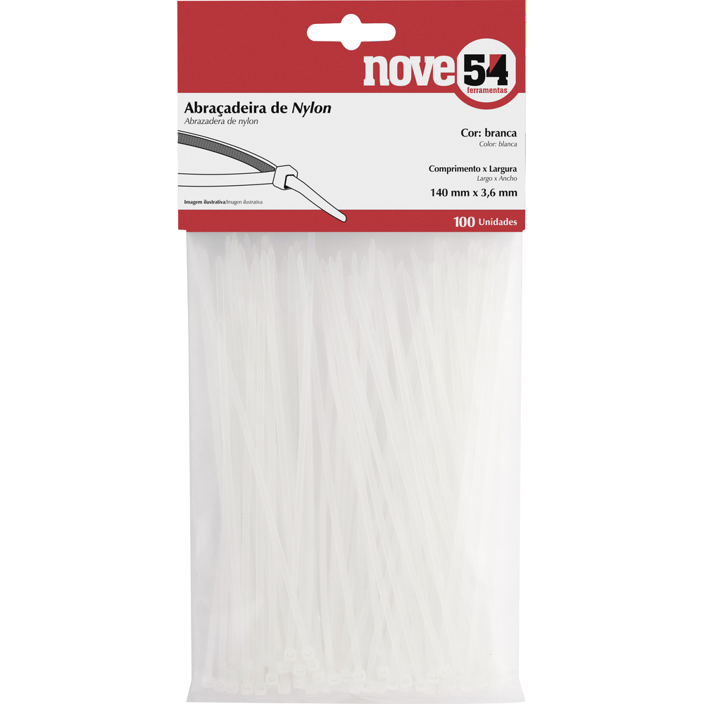 Abracadeira Nylon Pr 400x4,8mm 100un