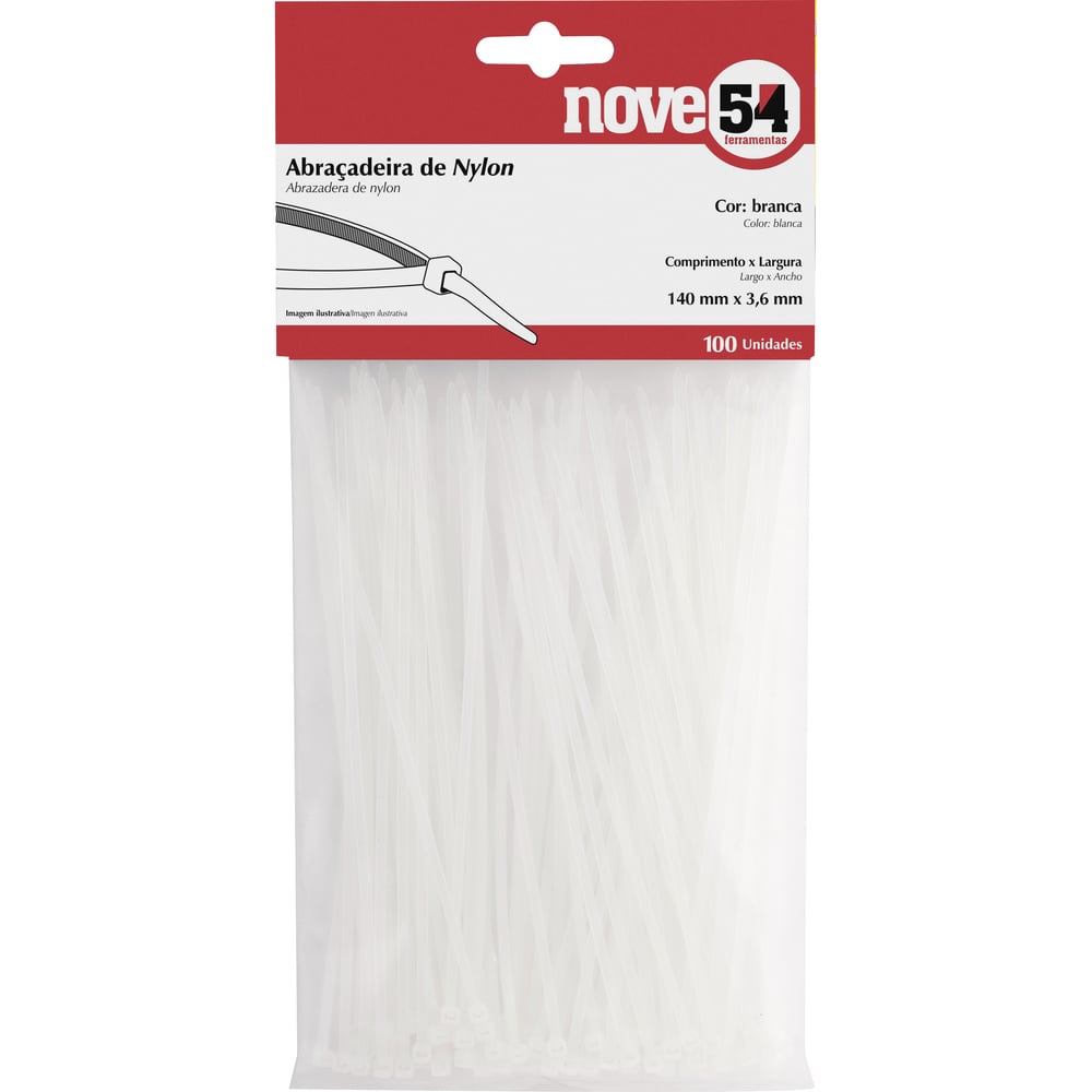 Abracadeira Nylon Br 400x4,8mm 100un 