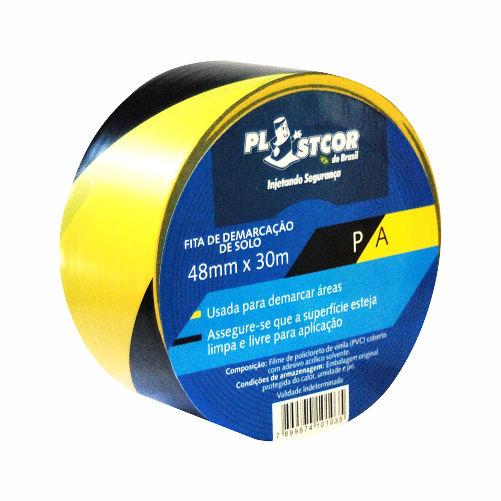 Fita Demarcacao Solo 48mmx30m Pt/Am