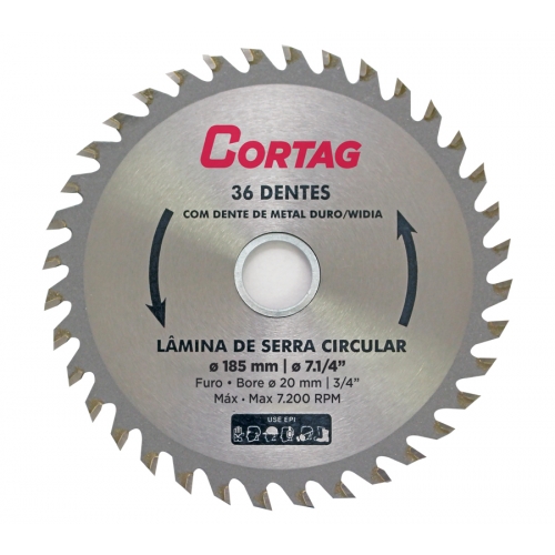 Serra Circ De Widea 185mm (7.1/4”) 36d