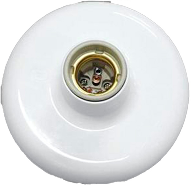 Plafon Pvc E27 100w Pt Soq Porc