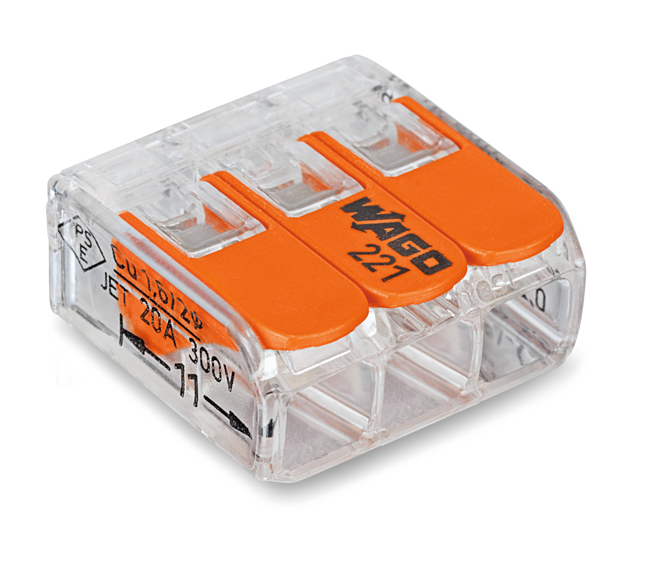 Conector Emenda 3p 4,0mm 221-413 C/4pc