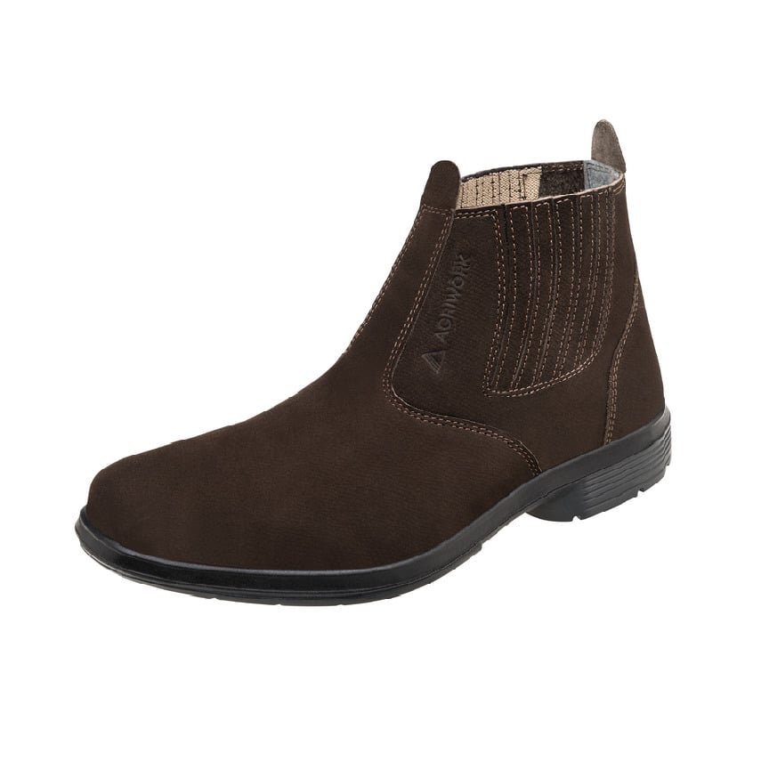Botina Couro Agri C/Elast Fech 39 Cafe