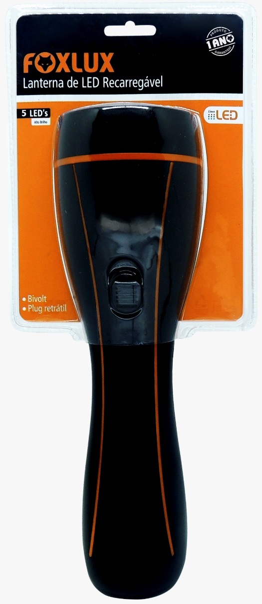 Lanterna 05 Leds Recarregavel