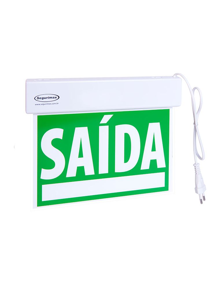 Placa Saida Dupla Face Slim Verde