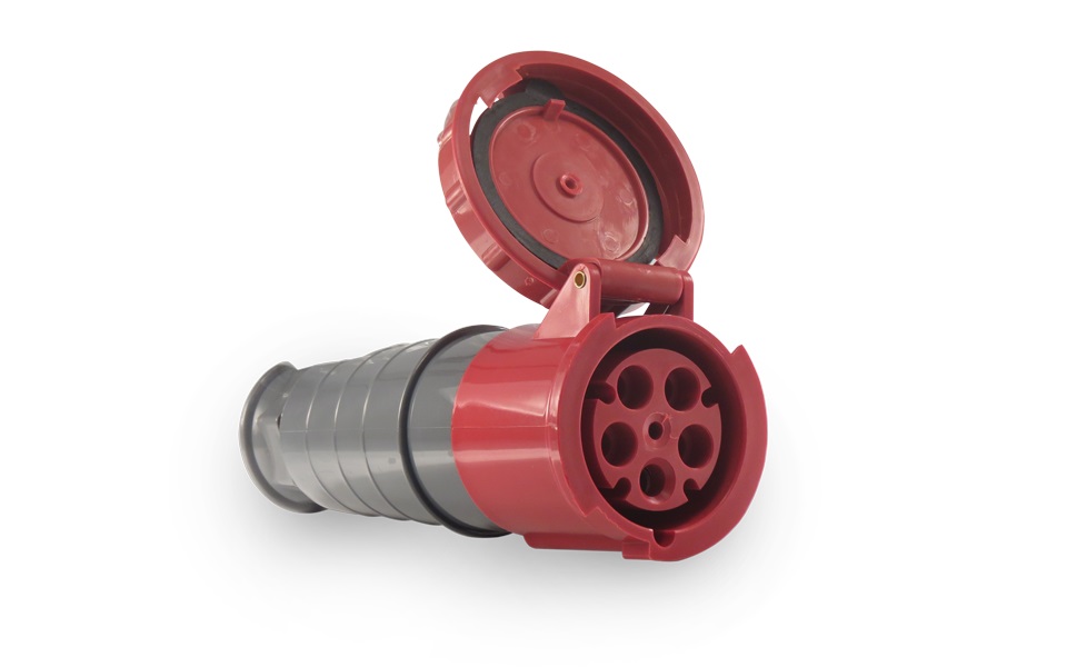 Acoplamento Ind 3p+T 63a 380v Verm