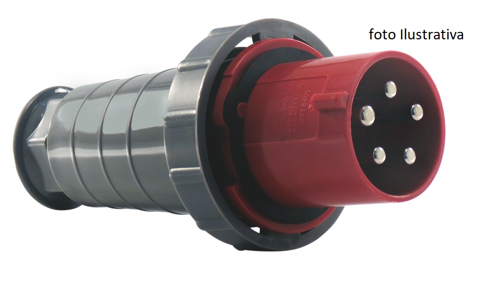Plug Ind 3p+T 63a 380v Verm