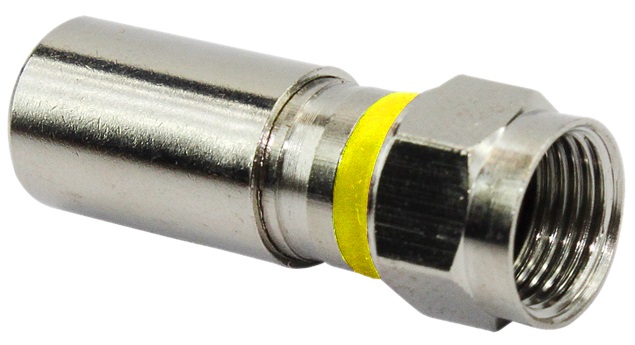 Conector P/Cabo Coax Compres Rg6 C/10un