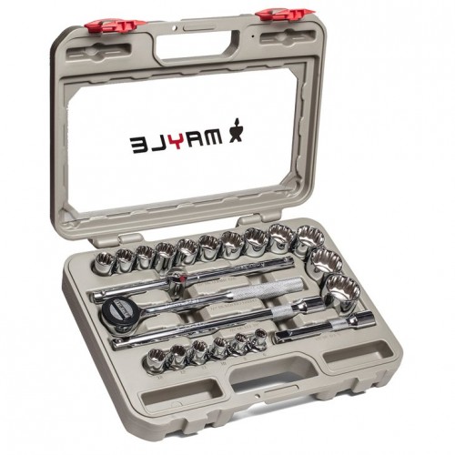 Jg Soq Estr 1/2” 23pc Crv C/Maleta