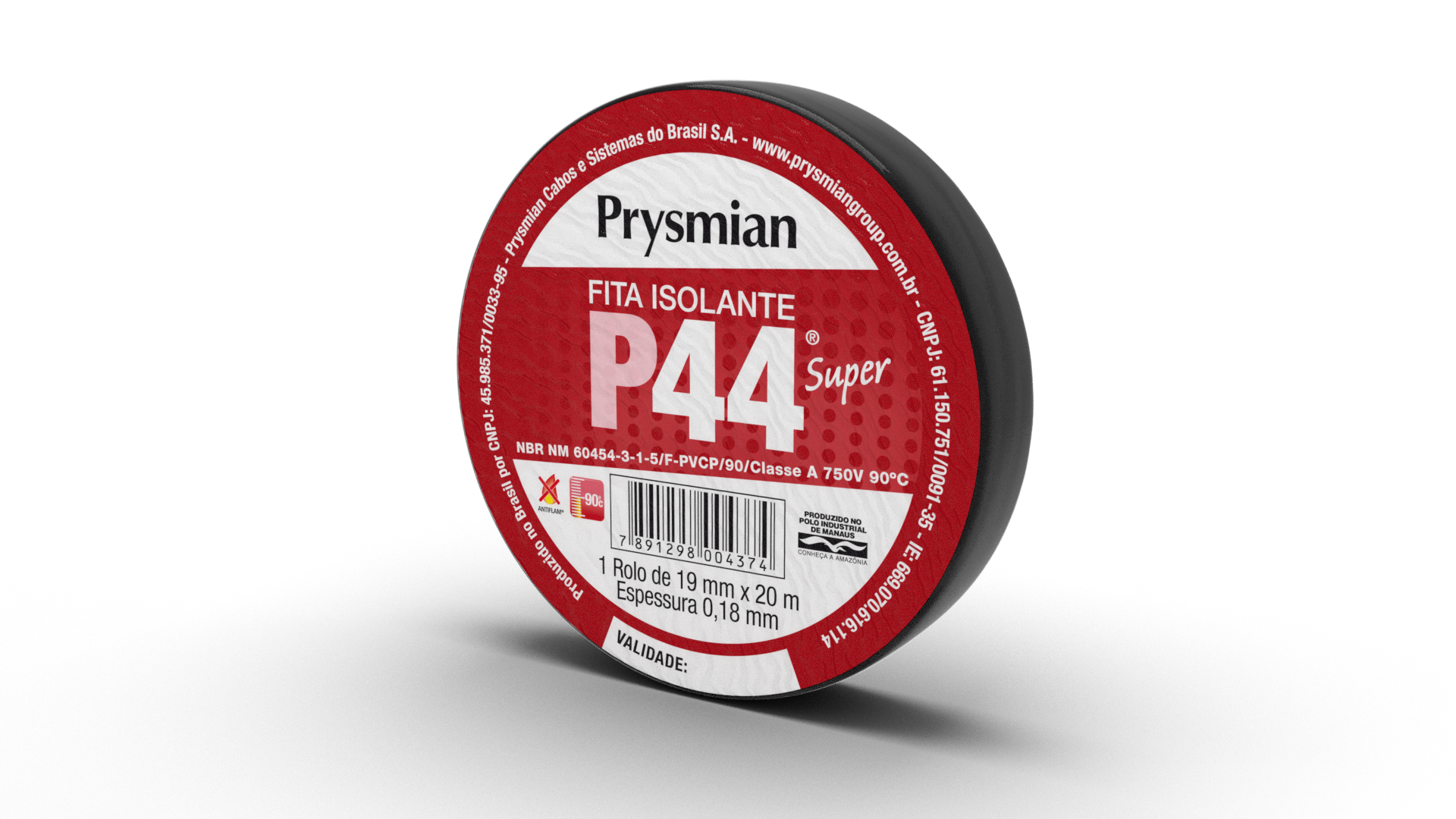 Fita Isolante 19mmx20mt Pt P44
