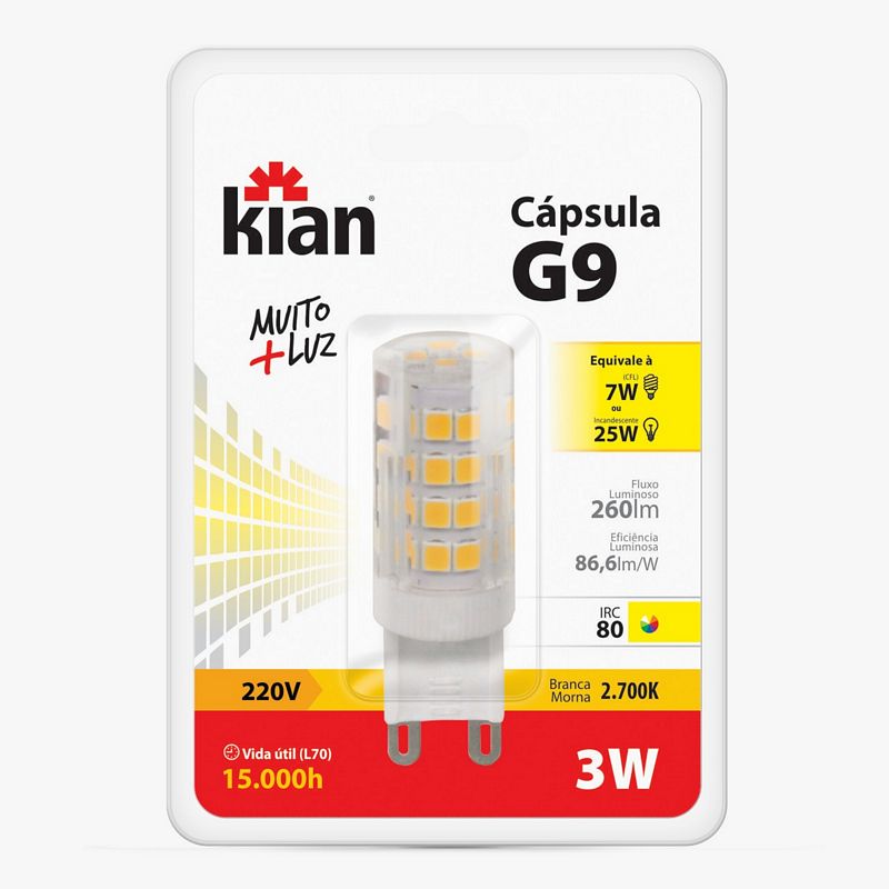 Lamp Led Halo Capsul 3w Bv G9 200lm 2,7k