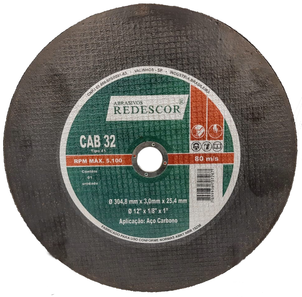 Disco De Corte 12x1/8x1” P/ Policorte